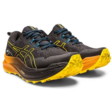 Asics Trabuco Max 2 - Mens Trail Running Shoes - Black/Golden Yellow | Sportitude