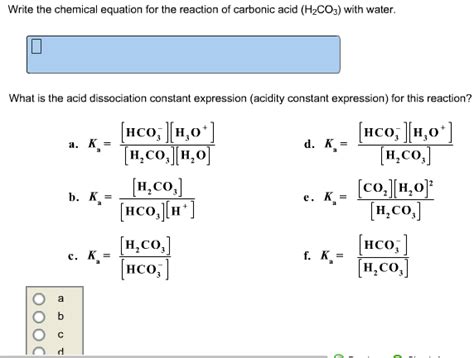 Dissociation of H2co3 in Water Equation - Bryson-has-Lester