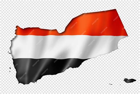 Premium PSD | Yemen flag map