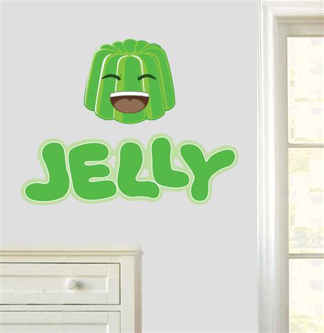 Jelly Logo Design Wall Art Vinyl Stickers | Etsy