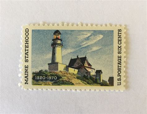 Maine Statehood on US Postage Stamp mint Postage collectible. - Etsy