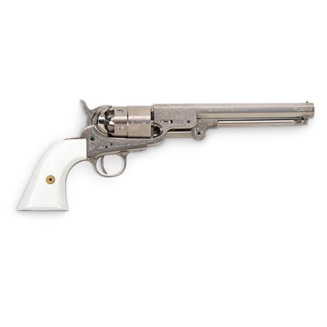 Traditions 1851 Navy Engraved, .44 Caliber, Black Powder Revolver ...