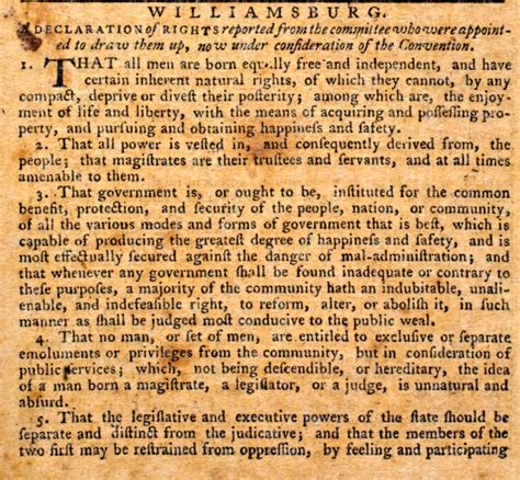 Virginia Declaration of Rights - The Heritage Post