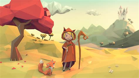 The wizard and the fox by Emma Bravo | Illustration | 2D | Low poly art, Low poly, Character design