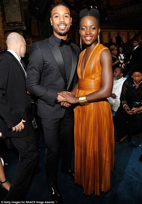 Lupita Nyong'o and Michael B Jordan at the Image Awards