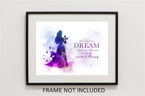 Sleeping Beauty Quote ART PRINT Aurora Princess Nursery - Etsy