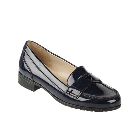 Naturalizer June Loafers in Blue (black leather) | Lyst