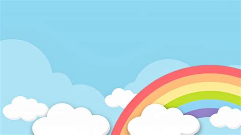 Soft Rainbow Clouds Background - Draw-u