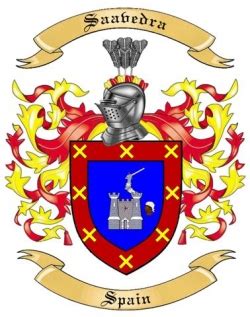 Saavedra Family Crest from Spain by The Tree Maker