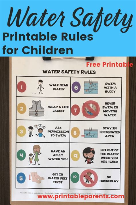 10 Water Safety Rules to Teach Your Children - Printable Parents