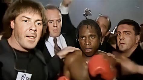 Tony Tucker & Carlton Leach With Nigel Benn Ring Exit - YouTube