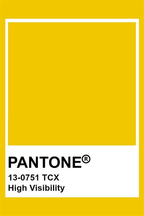 PANTONE 13-0751 TCX High Visibility #pantone #color #yellow in 2020 | Pantone colour palettes ...