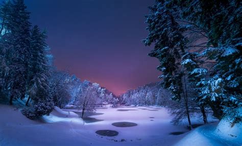 Algunas imágenes de paisajes con nieve bajo 2 enfoques