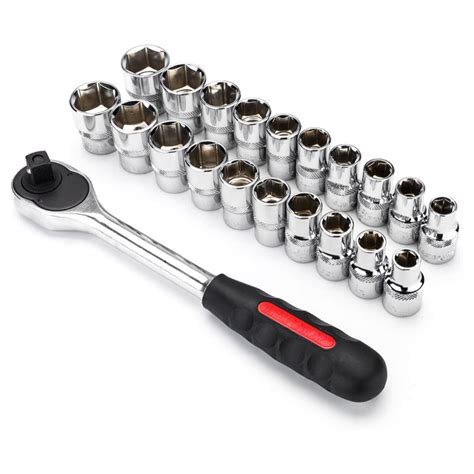 New MAXPOWER 21pcs 1/2-inch Ratcheting Socket Wrench Set, Anti-Slip ...