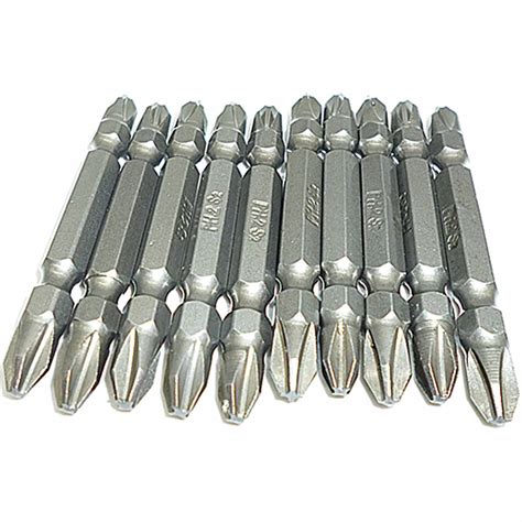 10pcs Screwdriver Bits Phillips 65mm Double Ended Impact Power Tool Ph2 Double End Magnetic ...