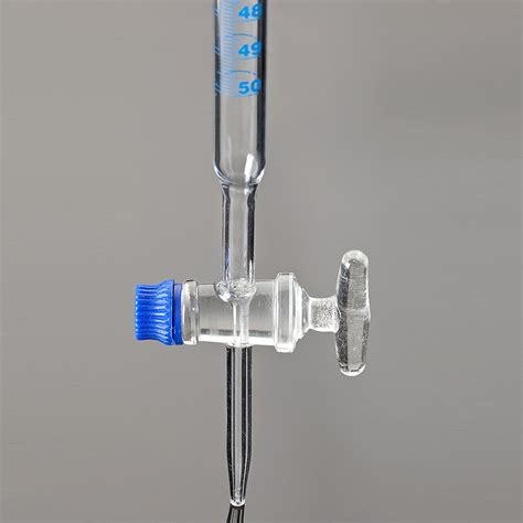 BURETTE CLEAR GLASS WITH GLASS KEY STOPCOCK 50ML CLASS AS - Eduscience