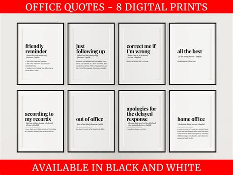 Funny Office Wall Art Set 8 DIGITAL PRINTABLES Funny Quotes - Etsy