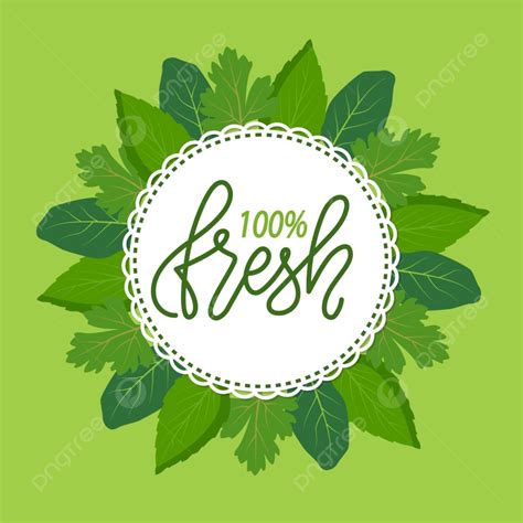 100 Fresh Vector Art PNG, Absolutely 100 Fresh Kitchen Garden, Round ...