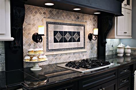 Claros Silver Travertine with Metal Accent Backsplash. | Luxury kitchen backsplash, Diy kitchen ...