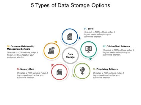 5 Types Of Data Storage Options | Presentation Graphics | Presentation PowerPoint Example ...