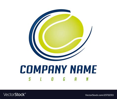 Tennis ball logo Royalty Free Vector Image - VectorStock