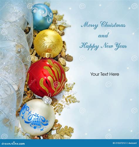 Merry Christmas And Happy New Year Greeting Card Stock Photography ...