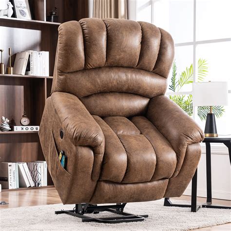 Buy MEETWARM Large Power Lift Electric Recliner Chair with Massage and Heat, Overstuffed Wide ...