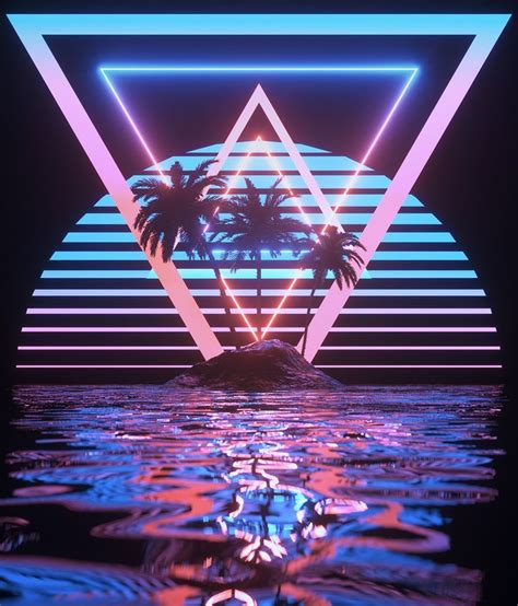 Glorious 80s neon aesthetic vaporwave art // Image credit: tumblr user ...