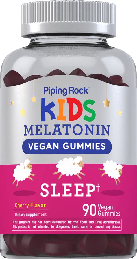 Kids Sleep Melatonin Gummies (Natural Cherry), 90 Vegan Gummies ...