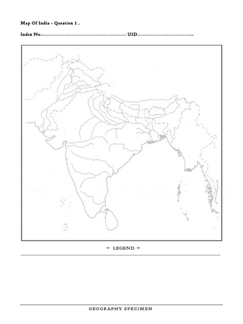 Map of India For Class 10 Geography | PDF