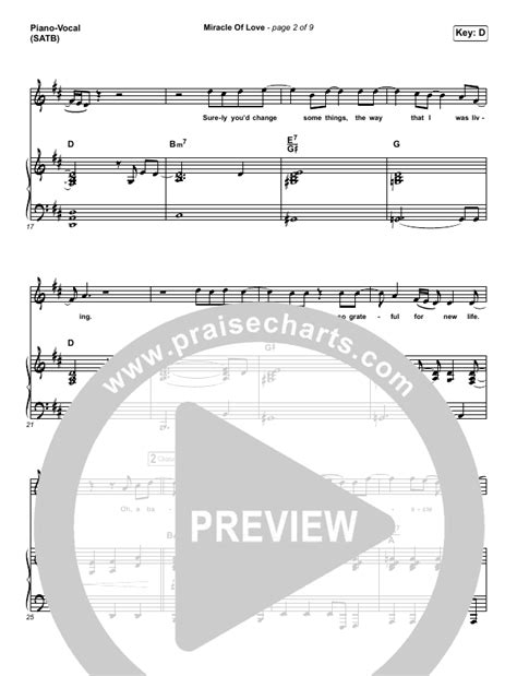 Miracle Of Love Sheet Music (Chris Tomlin) - PraiseCharts