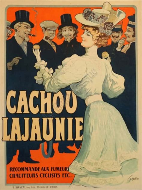 French Vintage Peppermint Poster 'Cachou Lajaunie' by Tamagno, 1900s » Vintage Posters by La ...