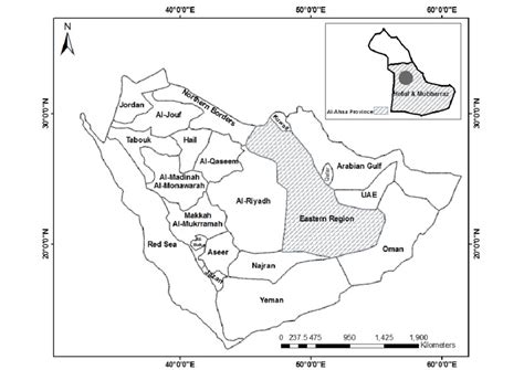 The location of Al-Ahsa Province | Download Scientific Diagram