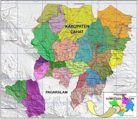 Map of Lahat Regency, surrounding the city of Pagaralam | Download Scientific Diagram