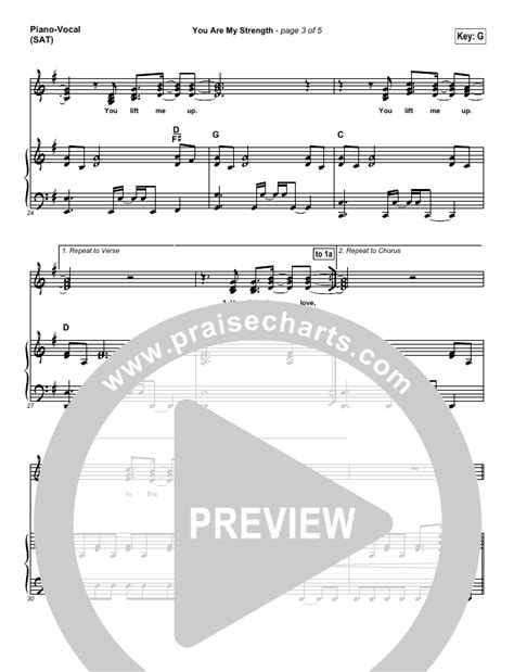 You Are My Strength Sheet Music (Hillsong Worship) - PraiseCharts