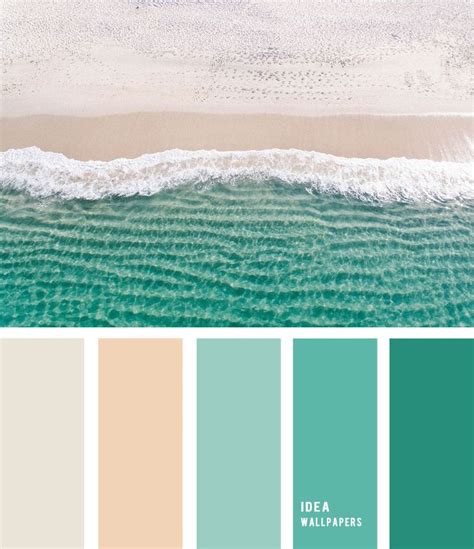 Sand and green sea inspired color palette, beach inspired color palette ...