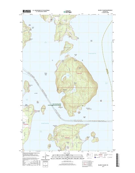 MyTopo Blakely Island, Washington USGS Quad Topo Map