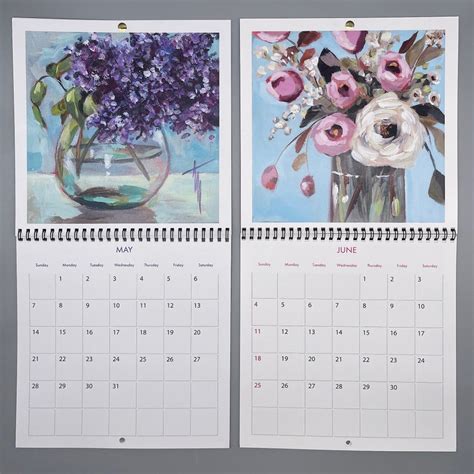 2023 Monthly Calendar Wall Flower Calendar 2023 Flower - Etsy