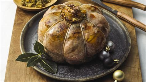 Roasted turkey paupiette with stuffing recipe