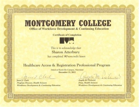 Montgomery College Access Healthcare Associate Certificate