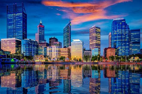 Download Western Australia Australia Skyscraper Building Reflection City Man Made Perth HD Wallpaper