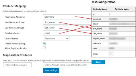 WordPress OAuth Client for Single Sign-On | Attribute Mapping