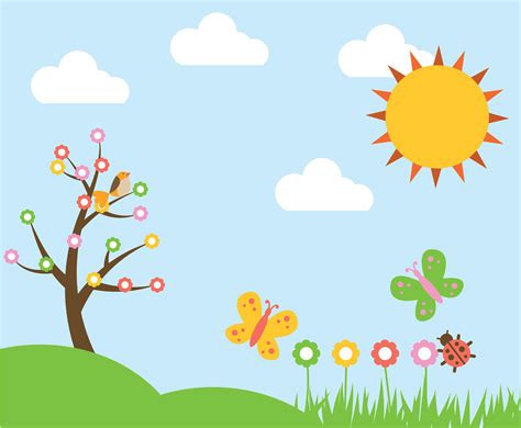 Spring Background Vector Vector Art & Graphics | freevector.com