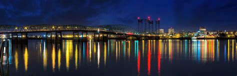 Columbia River Crossing Interstate 5 Bridge at Night Photograph by Jit Lim - Pixels