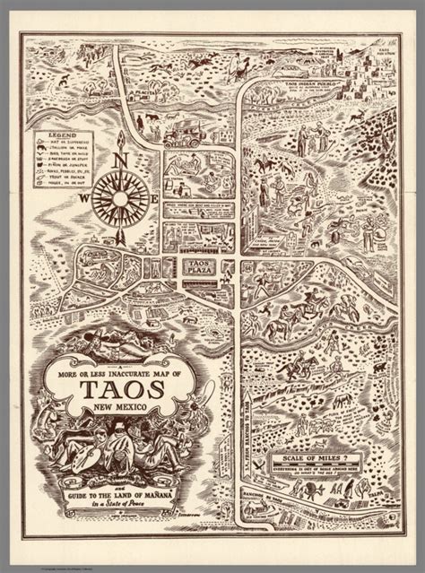 More or Less Inaccurate Map of Taos, New Mexico and Guide to the Land ...