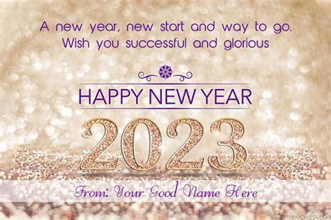 Happy New Year 2023 Cards With Name Edit | New year greeting cards, Happy new year greetings ...