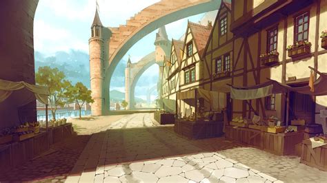 Town Market - Characters & Art - Atelier Ayesha: The Alchemist of Dusk | Fantasy landscape ...