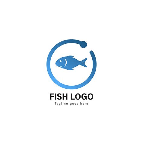 Desain Logo Ikan Logo Ikan Dengan Bingkai Modern, Logo, Logo, Bingkai PNG dan Vektor dengan ...