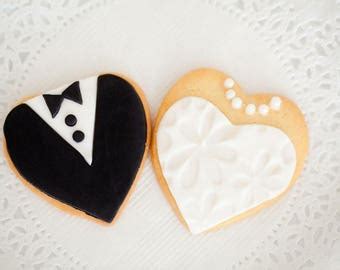 Bride and Groom Decorated Cookies Wedding Cookies Bride