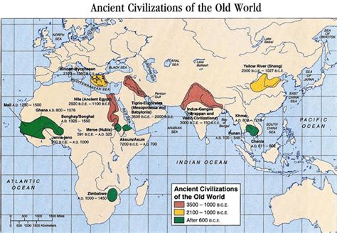 Map of the Ancient World Civilizations - Docsity